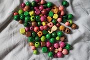 Wooden beads for crafting etc.
