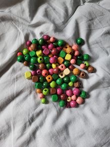 Wooden beads for crafting etc.