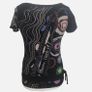 Desigual Ladies Black Red Grey Designer Short Cap Sleeve T Shirt M UK 10 Image 3