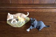 2 Small Cat ornaments