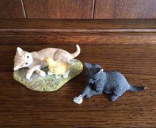 2 Small Cat ornaments