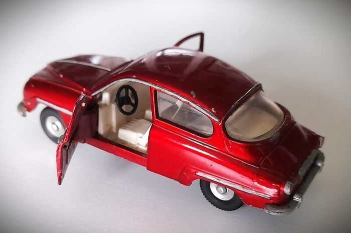 Diecast Vintage Dinky Toys Saab 96 Met. Red - Good Condition/No Box