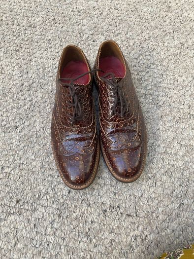 Grenson brown leather shoes