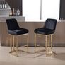 2 X Bar stools Velvet Luxurious Comfort & Sleek Style Image 5