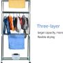 Electric Clothes Dryer 1000W Large Capacity 15kg Double layer Stainless Steel Energy-Efficient Indoor Wet Laundry Warm Air Drying Wardrobe (Three layer) Image 6