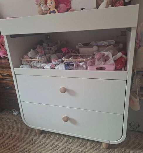IKEA MYLLRA Changing table (baby) with drawers, white