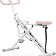 2 in 1 Squat Rowing Machine, Easy Setup and Foldable Exercise Equipment, Glute Trainer, Glutes and Leg Home Workout