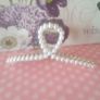 Large Hair Clip, Gold with Pearls Image 2