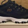 Skechers Women's D'Lites Black with Gold Trim Size UK 5 Eur 38 BNIB Image 3