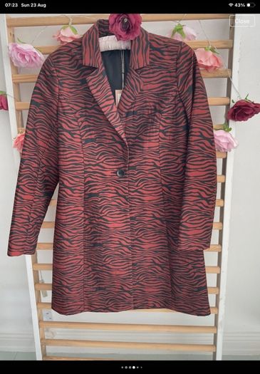 jacket Bnwt gallery animal print Zara size 8