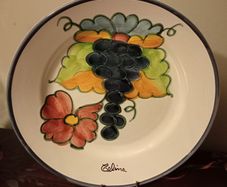 Beautiful Vintage Himark Portugal Celina Hand Painted Large Serving Plate.
