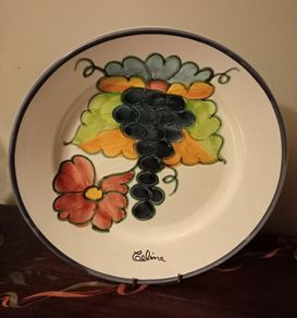Beautiful Vintage Himark Portugal Celina Hand Painted Large Serving Plate.