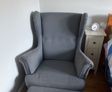 arm chair with stool