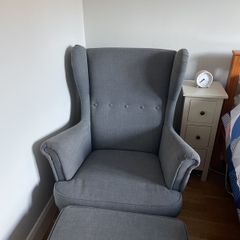 arm chair with stool