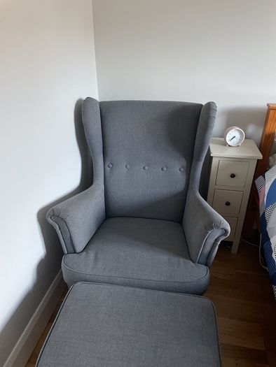 arm chair with stool