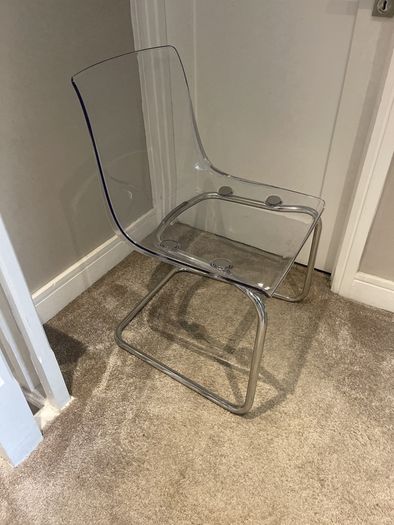 Ikea clear  chair  in perfect condition