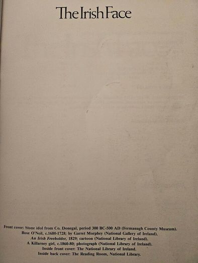 The Irish Face. By National Library Of Ireland. First Edition 1967 Paperback In Good Condition.  See Photos For Same.
