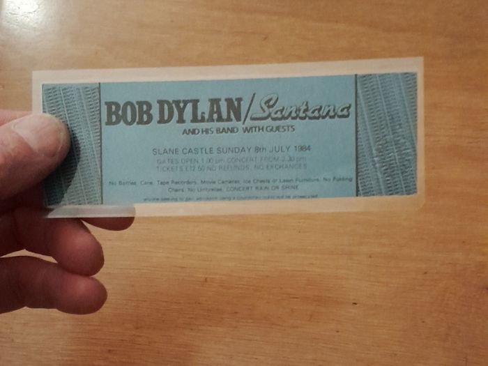 Bob Dylan replica concert ticket