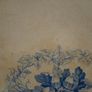 Pair of Antique Blue & White Acorn Platters Image 4