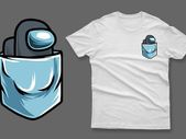 Dark grey impostor in the pocket among us t-shirt imposter among us t-shirt impostor t-shirt