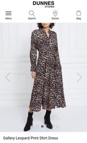 Leopard print shirt dress - new