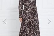 Leopard print shirt dress - new