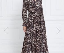 Leopard print shirt dress - new
