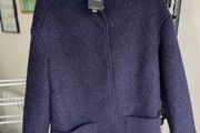 Dunnes Stores Wool Coat Size 10 Navy
