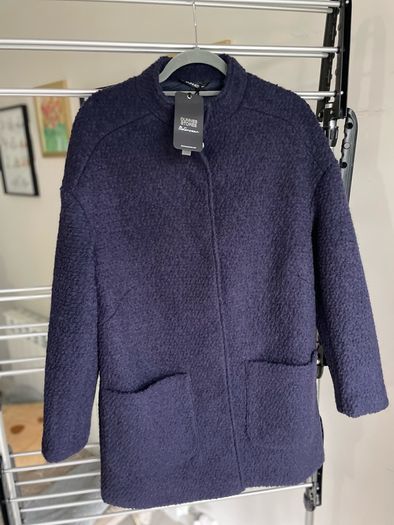 Dunnes Stores Wool Coat Size 10 Navy