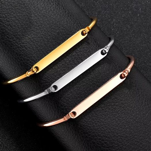 The Arc Bracelet  Elegance Meets Personalization Custom Engraving