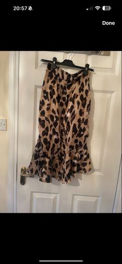 Ladies nasty gal leopard skirt