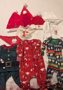 Baby first Christmas clothes bundle