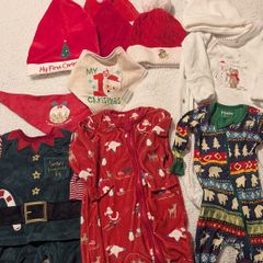 Baby first Christmas clothes bundle