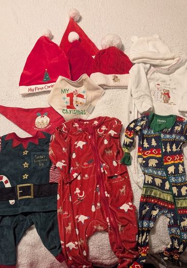 Baby first Christmas clothes bundle