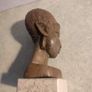 Head Sculpture African Tribal Carved  Wood ON MARBLE PLINTH. Image 8