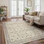 Large Rugs for Living Room 200x290cm, Extra Large Area Rug Washable, Vintage Boho Big Rugs, Low Pile, Non-Shedding, XXL Carpet, Oriental Design, Dining Room, Home, Office, Bedroom Image 7