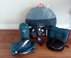 Quechua camping equipment bundle incl 2 person instant pop-up tent