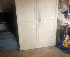 Antique vernacular pine cabinet