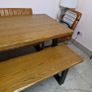 Solid oak Kitchen Table & Bench 1yr old Image 6