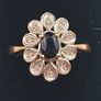 Vintage 9ct yellow gold sapphire and diamonds Image 6