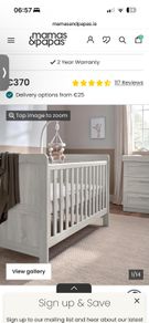 Mamas and papas nimbus white cot.