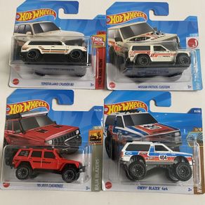 Nissan Patrol Custom, Jeep Cherokee, Chevy Blazer - Hot wheels