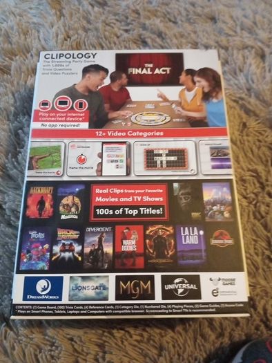 Clipology movie board game