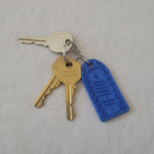 Personalised Irish Ogham Keyring Custom Name Gift
