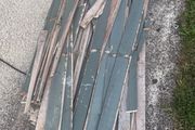 Broken down garden fence - wood