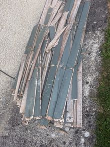 Broken down garden fence - wood