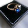 Vintage 9ct Rose Gold 375 Gold Sapphire Ring 4,01g size L1/2 Image 6