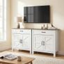 Sideboard, Storage Cabinet with 2 Barn Doors, Drawer and Adjustable Shelf, 77 x 39.3 x 81.5 cm Image 4