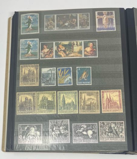Collection: Cyprus, Greece, Italy and San Marino Stamps both mint an commemorative stamps on 41 pages