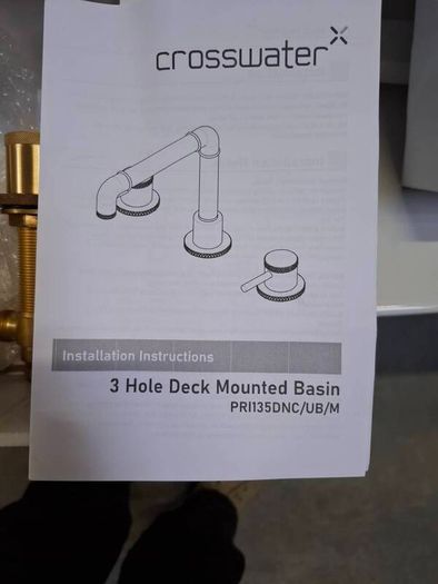 Half price crosswater 3th deck mounted brushed brass